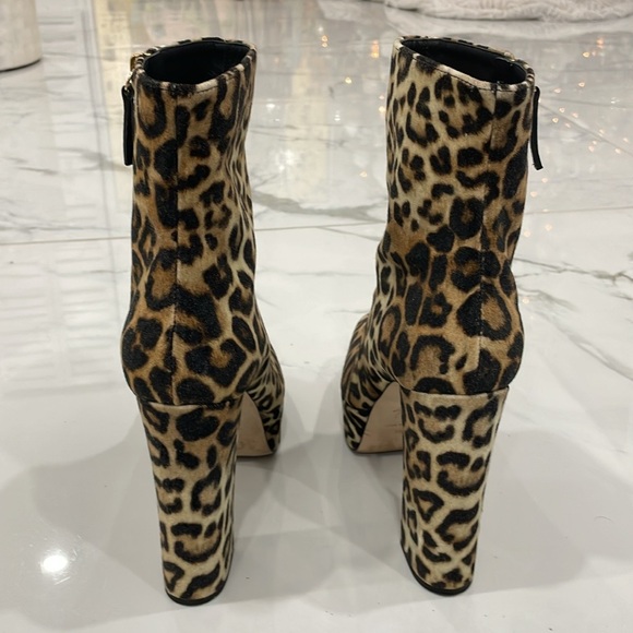 GIUSEPPE ZANOTTI LEOPARD PRINT ANKLE BOOTS WITH BLOCK HEEL - Picture 7 of 11